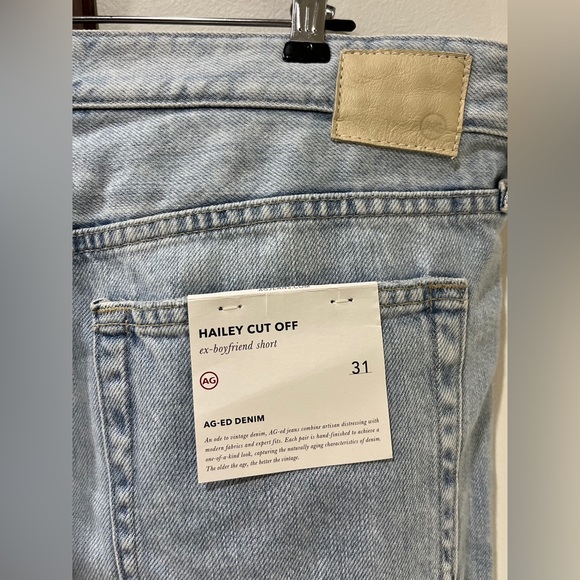 NWT AG Hailey Cut Off Ex Boyfriend Denim Shorts 3.5” Inseam Size 31 - Picture 10 of 16